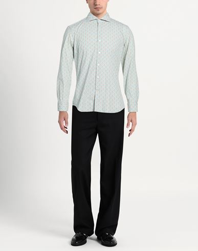 Washed Man Shirt Green Size 16 ½ Cotton
