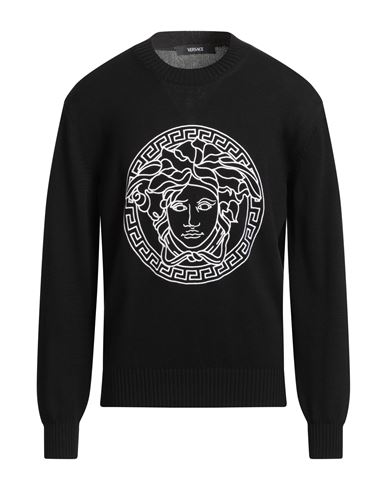 Man Sweater Black Size 36 Cotton, Viscose, Polyester