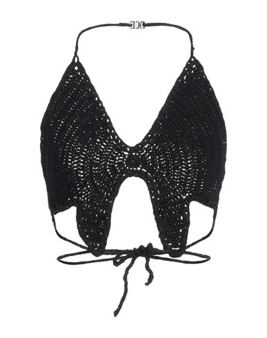 Forte_forte Woman Top Black Size 1 Cotton, Polyamide, Elastane