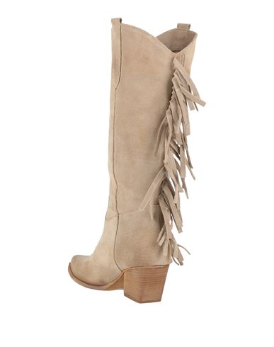 Woman Boot Beige Size 6 Leather
