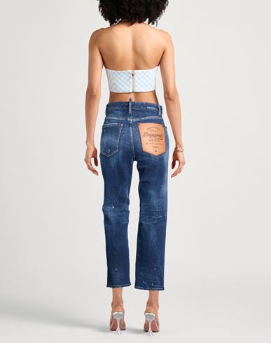 Woman Jeans Blue Size 4 Cotton, Elastane