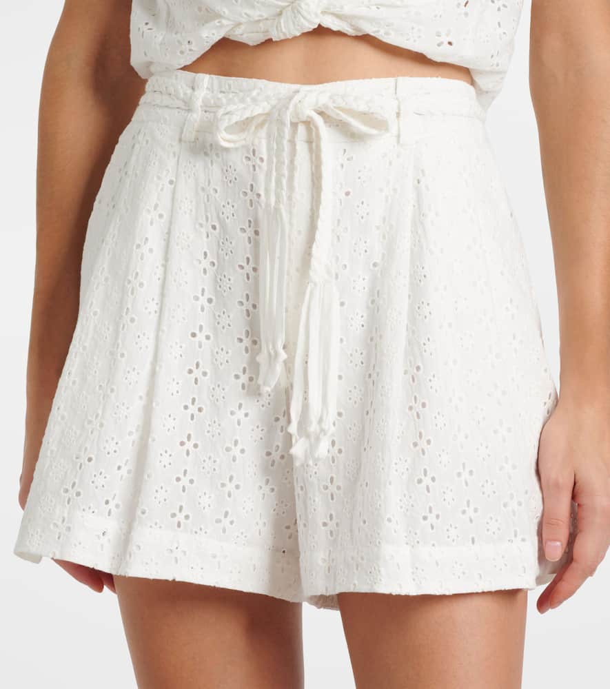 Chantal broderie anglaise cotton shorts