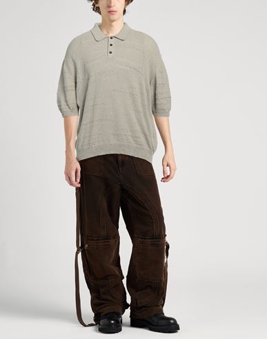 Man Sweater Sage green Size S Cotton, Polyamide