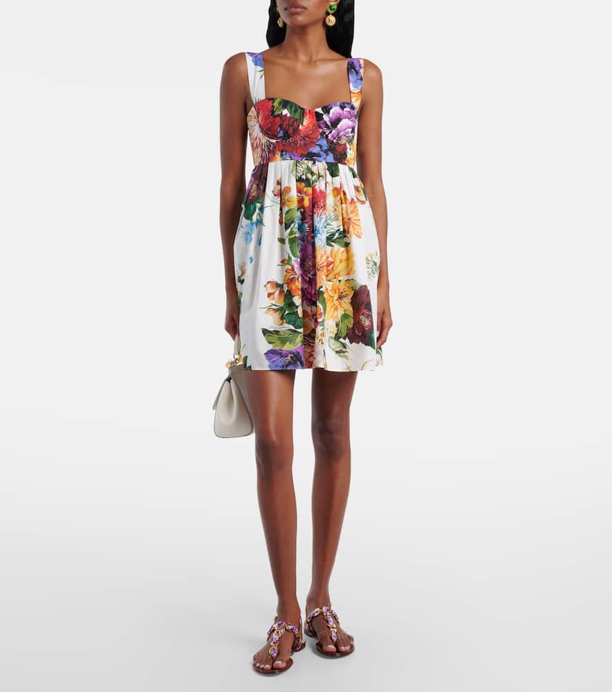 Floral cotton minidress