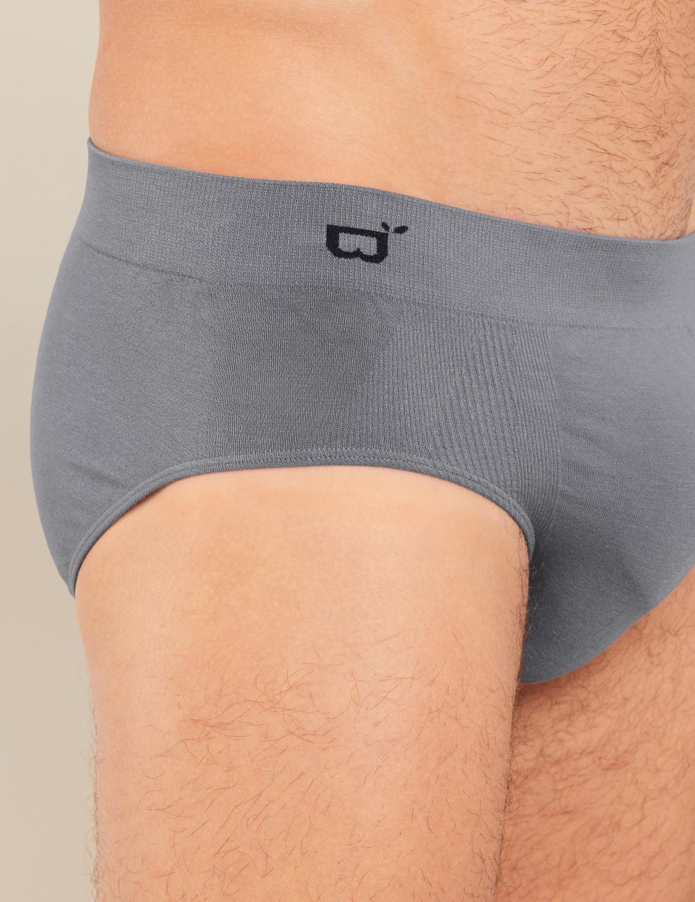 Men's Seamfree Briefs - Charcoal