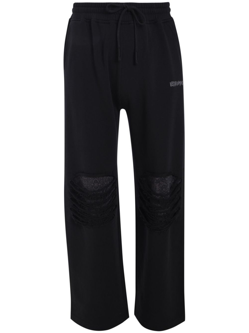 Ripped track pants - Black