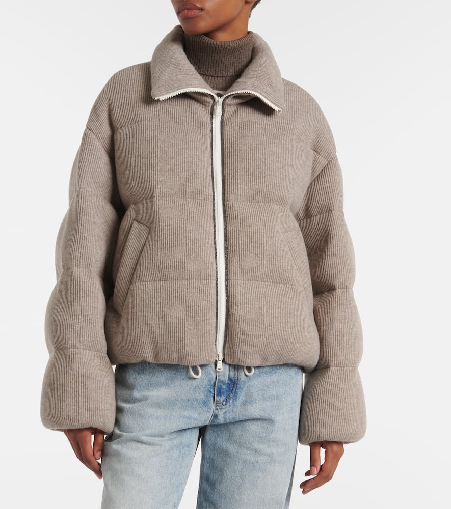 Cashmere down jacket