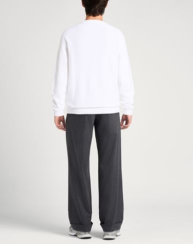 Man Sweater White Size L Cotton