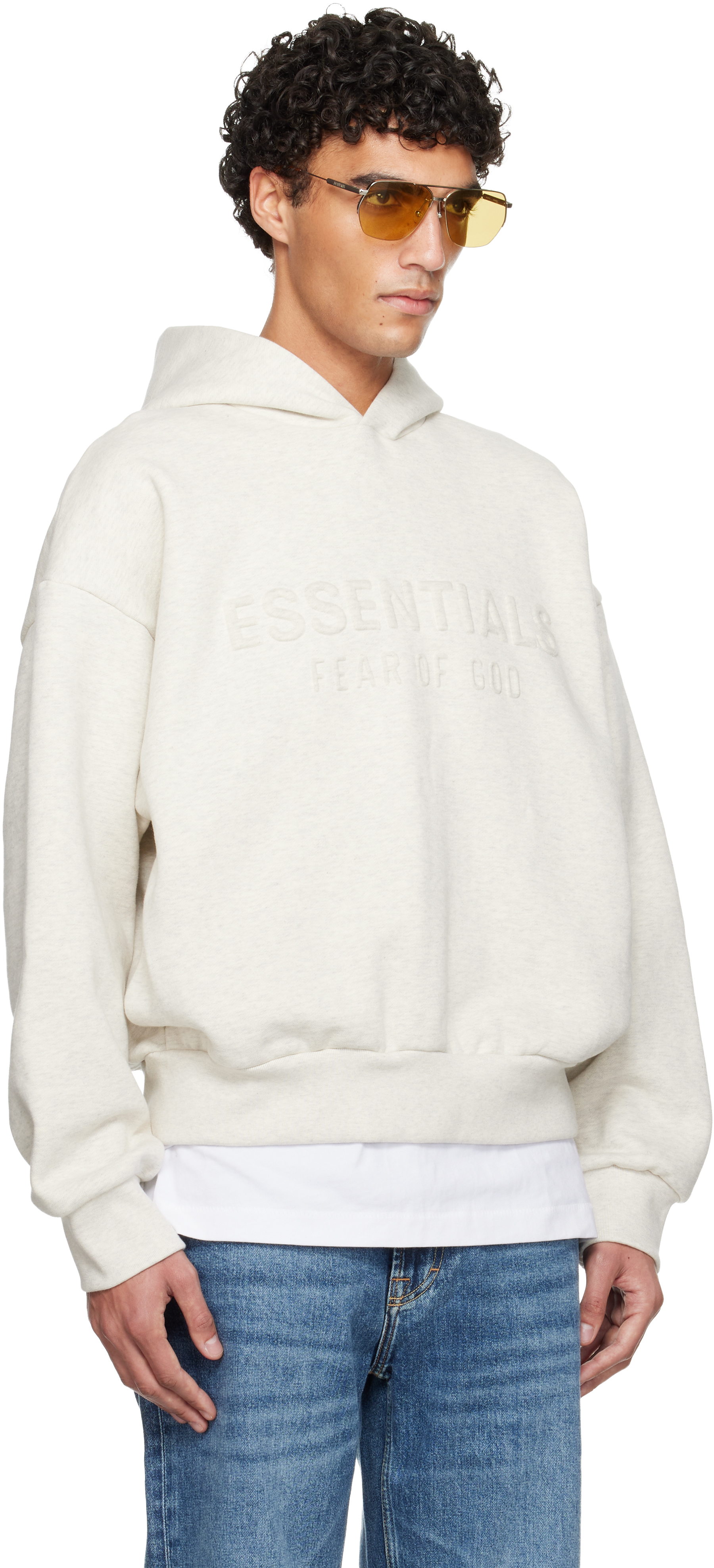 Off-White Holiday Embossed 'Essentials' Classic Hoodie