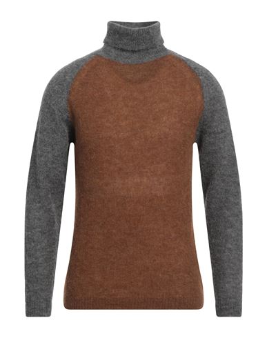 Sun House Man Turtleneck Khaki Size L Alpaca wool, Polyamide, Wool