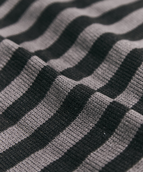 S / T Knit Hoodie Zip-Up_Black/Gray