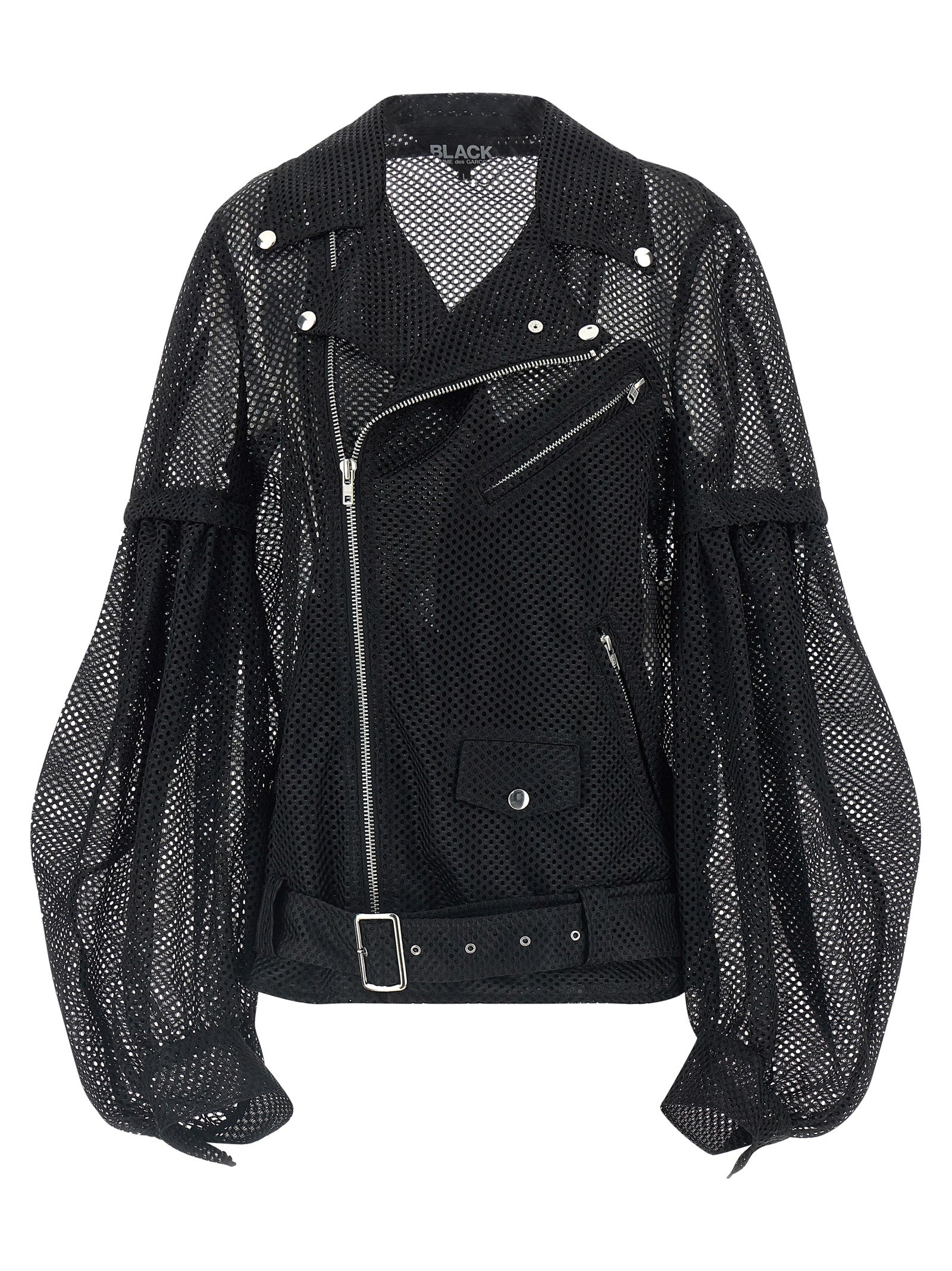 Mesh Moto Jacket — Black