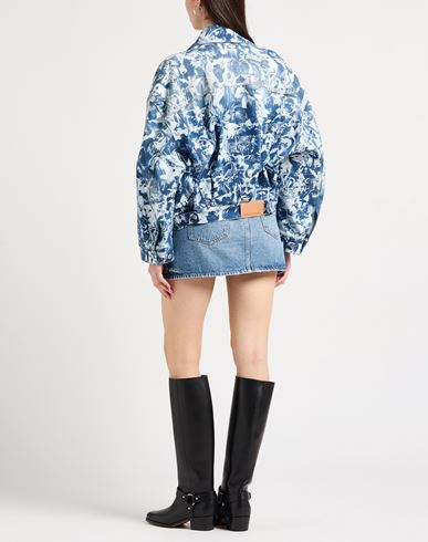 Woman Denim outerwear Blue Size S Cotton, Elastane