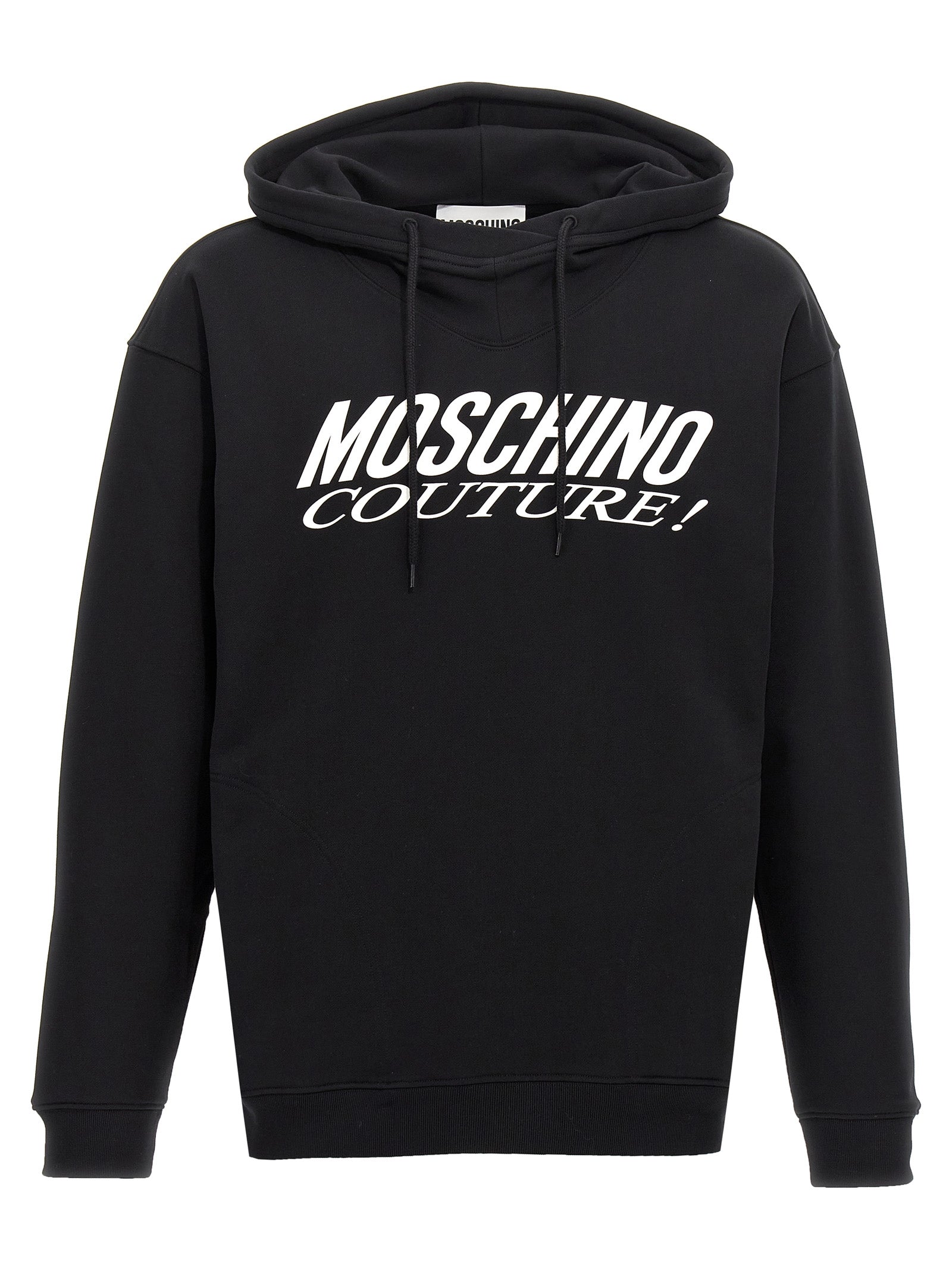 Logo-Printed Cotton Hoodie — Black