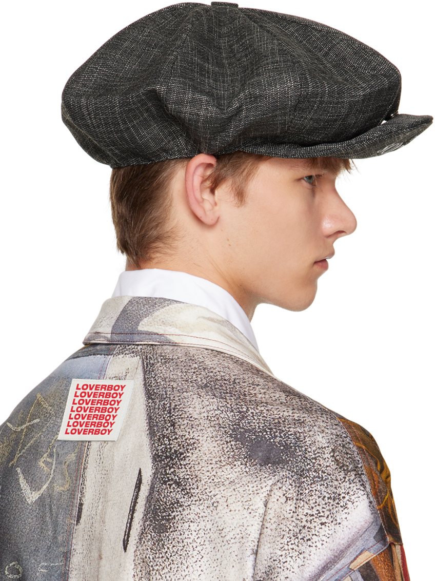 Gray Baker Boy Hat