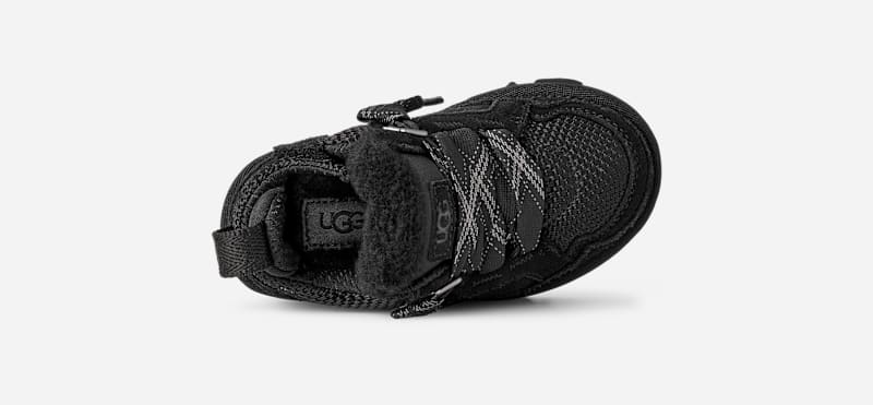 ® Kids' Lowmel Suede/Textile Sneakers in Black