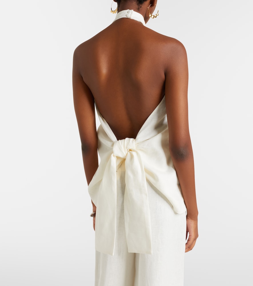 Biba halterneck linen top