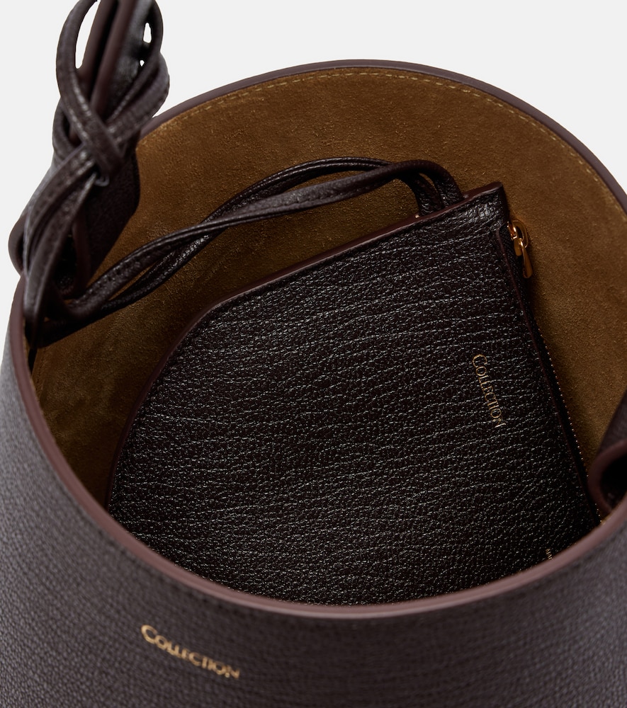 Orbita Small leather bucket bag