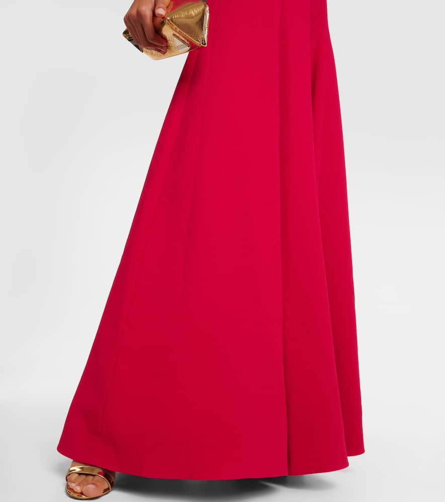 Oakley pleated crêpe maxi dress