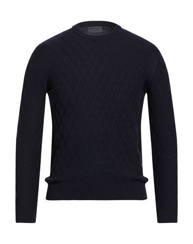 Man Sweater Navy Size S Cotton, Polyester, Polyamide, Acrylic, Wool