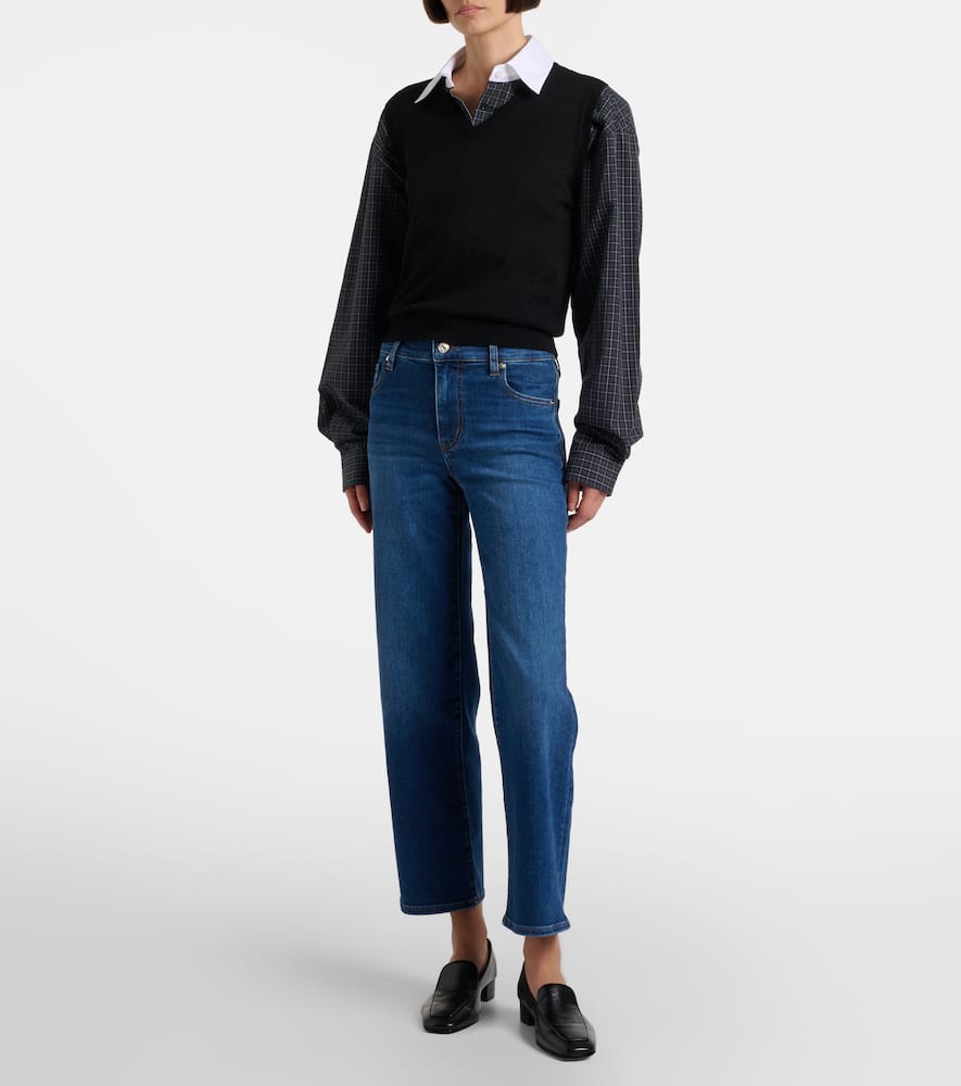 Mellow cropped mid-rise straight jeans