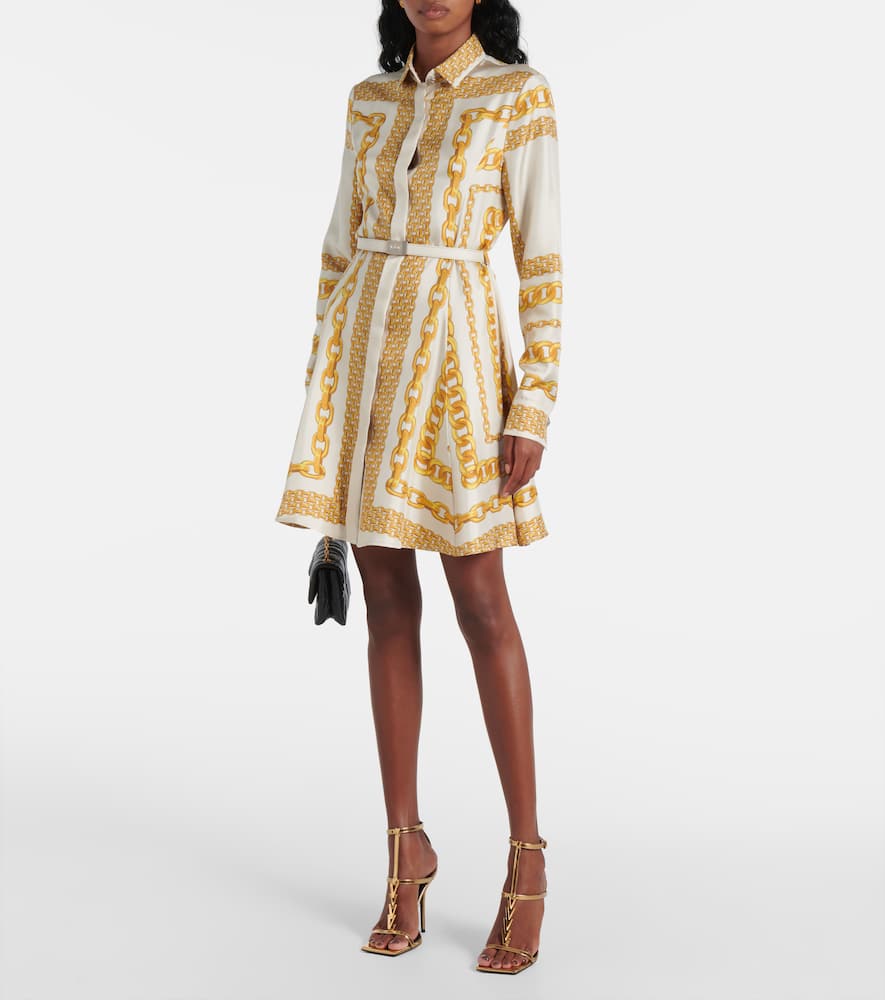 Treasure silk twill shirt dress