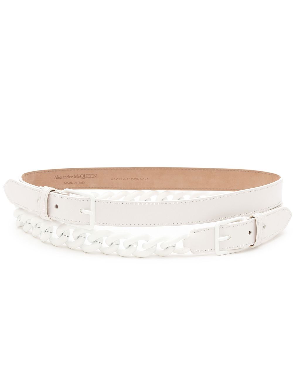 Double-chain belt - White