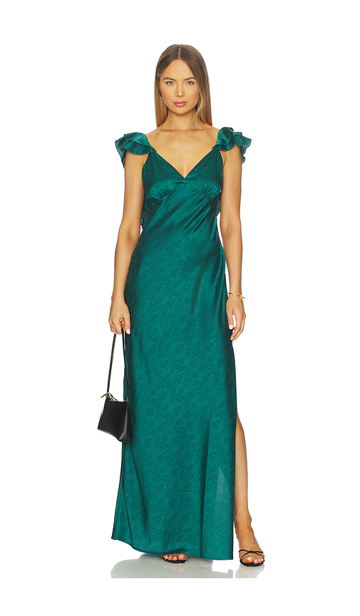 MORE TO COME Becky Ruffle Maxi Dress in Blush. S. Also in XXS, XS, M