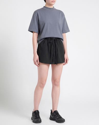 Woman Mini skirt Black Size 10 Cotton, Nylon, Elastane