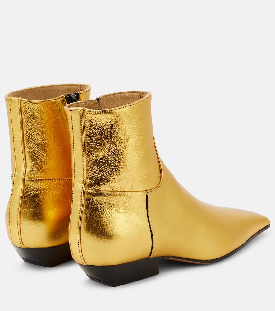 Marfa metallic leather ankle boots