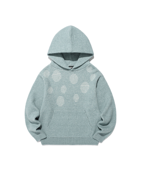 DOT KNIT HOODIE_MINT
