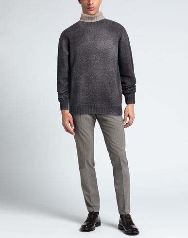 Man Turtleneck Charcoal Size 40 Wool, Cashmere