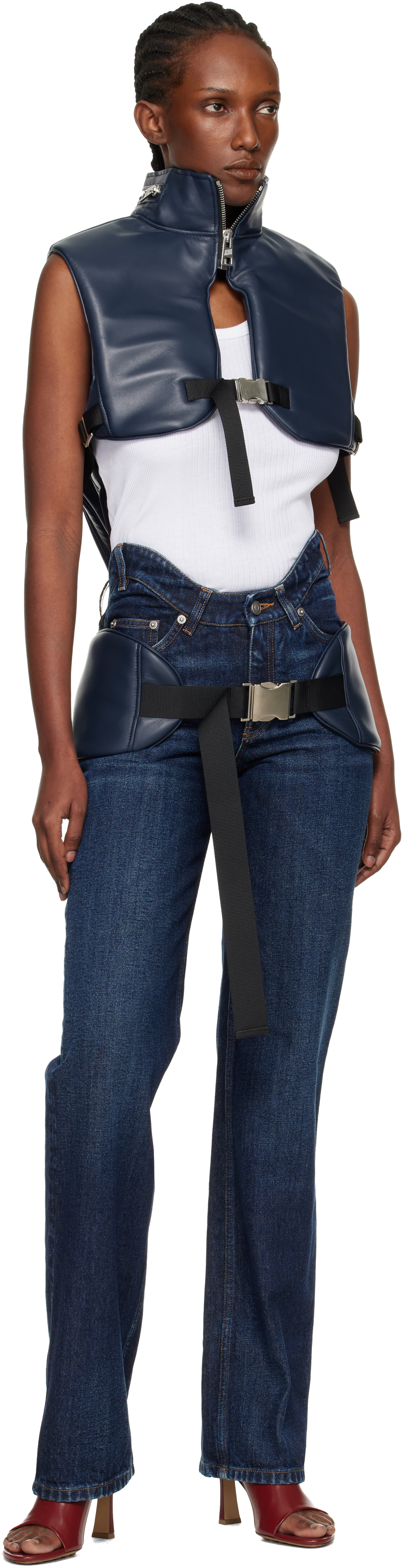 Blue 'The Curved' Jeans