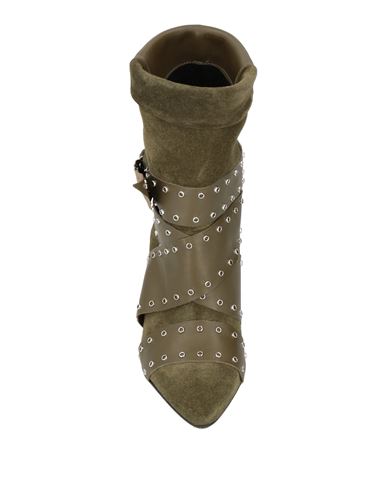 Woman Ankle boots Military green Size 6 Leather