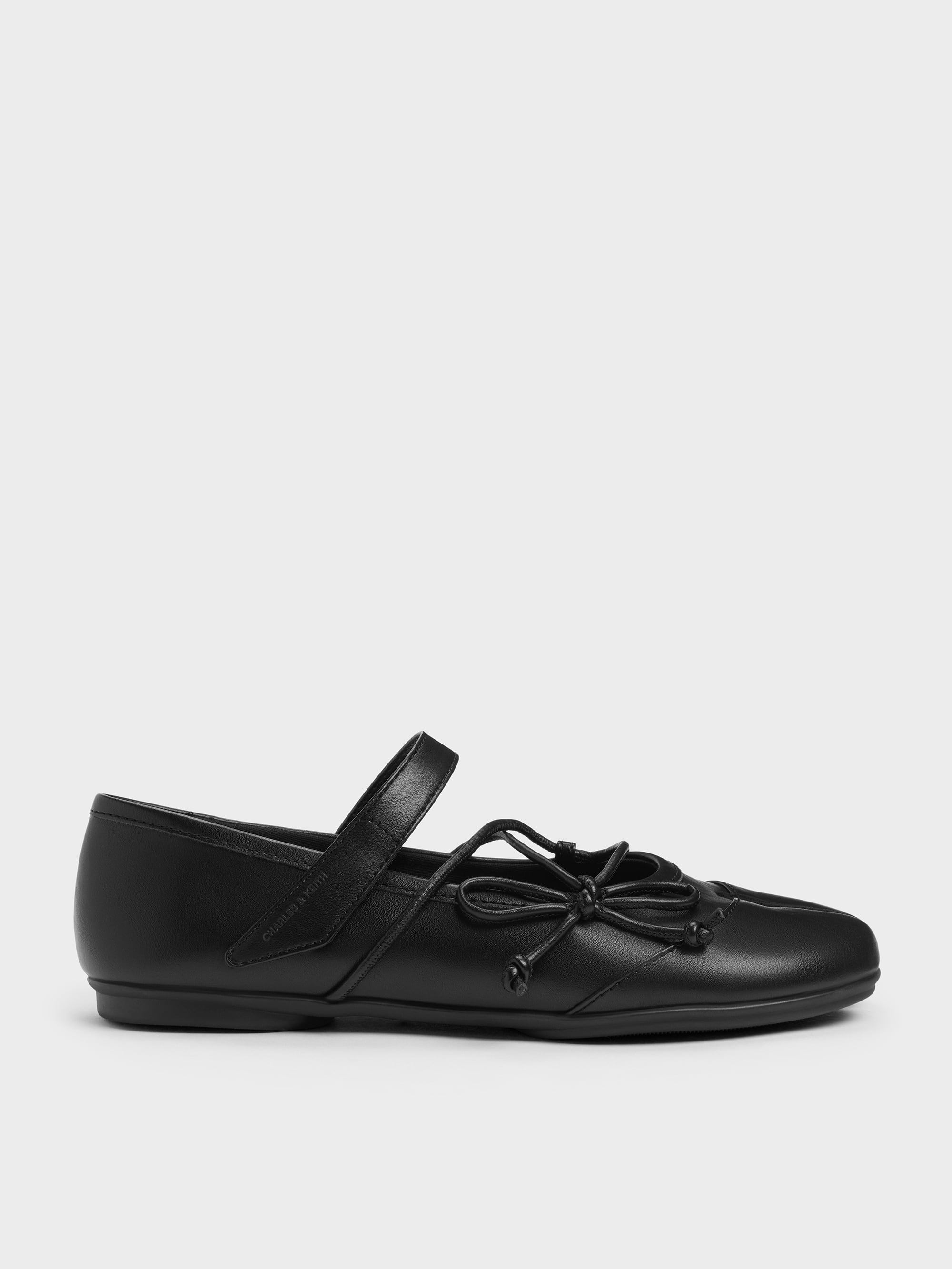 Charles & Keith - Aether Lace-Up Split-Toe Mary Jane Flats