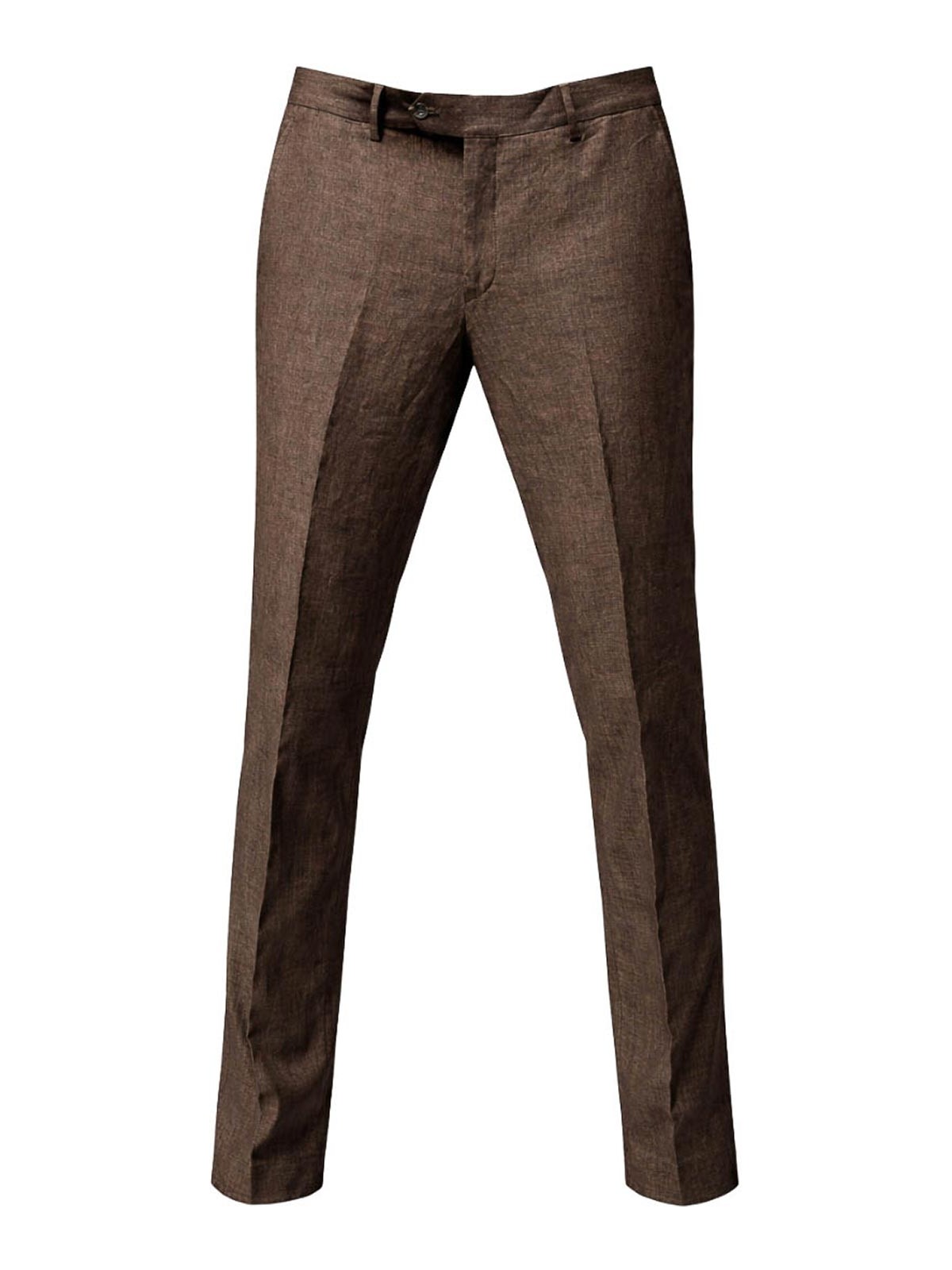 Brown Irish Linen Trousers