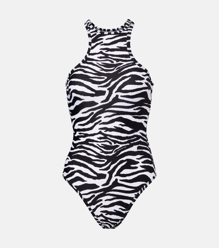 Zebra-print swimsuit