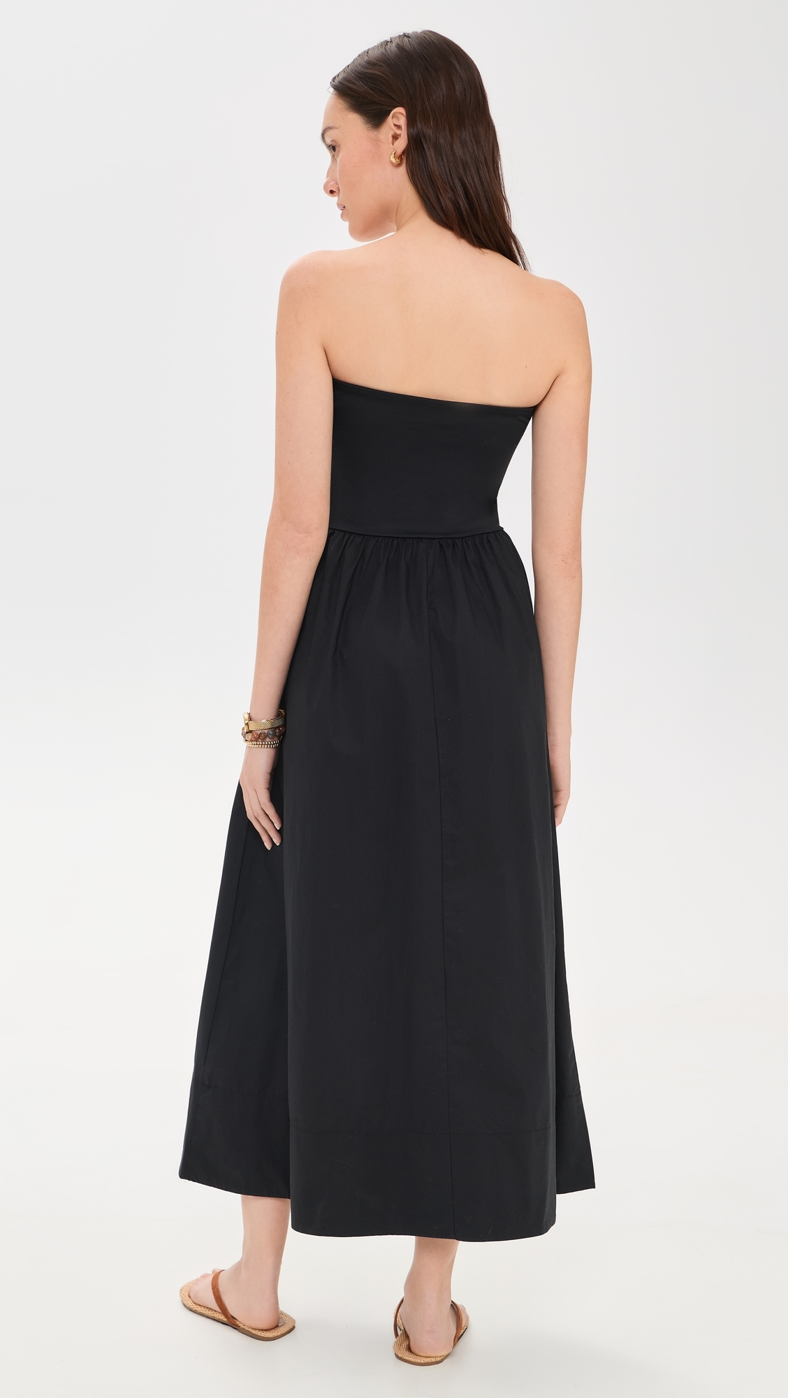 Sunsought Strapless Midi Dress Black