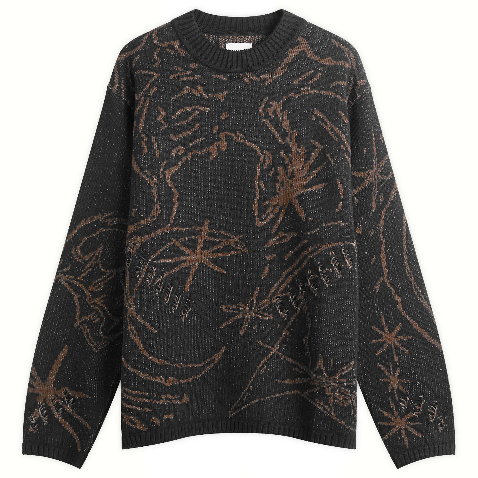 ROA Ryli Cotton Knit Crewneck Black Knitwears Male