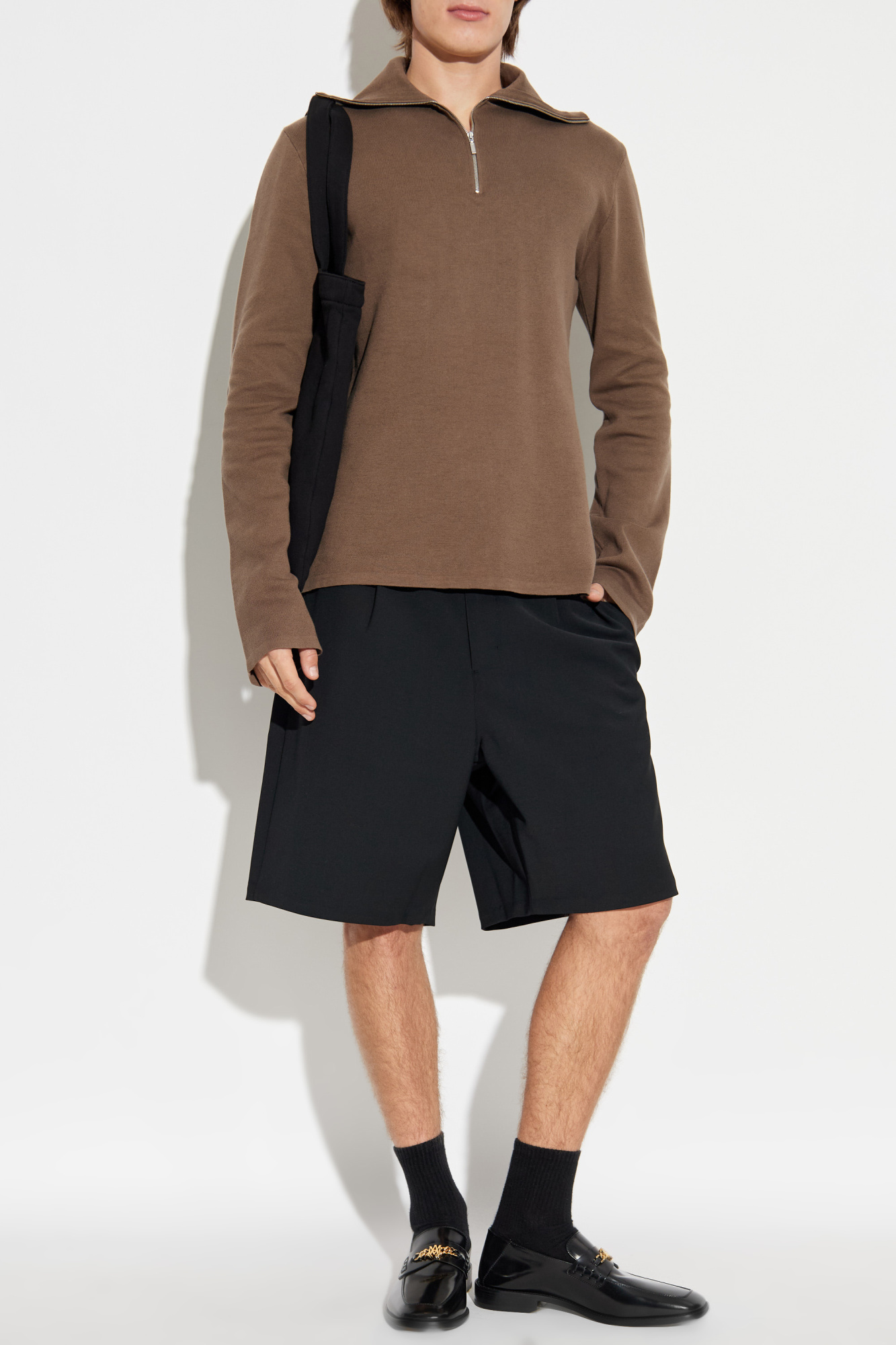 Sweater With Collar, Men's, Brown