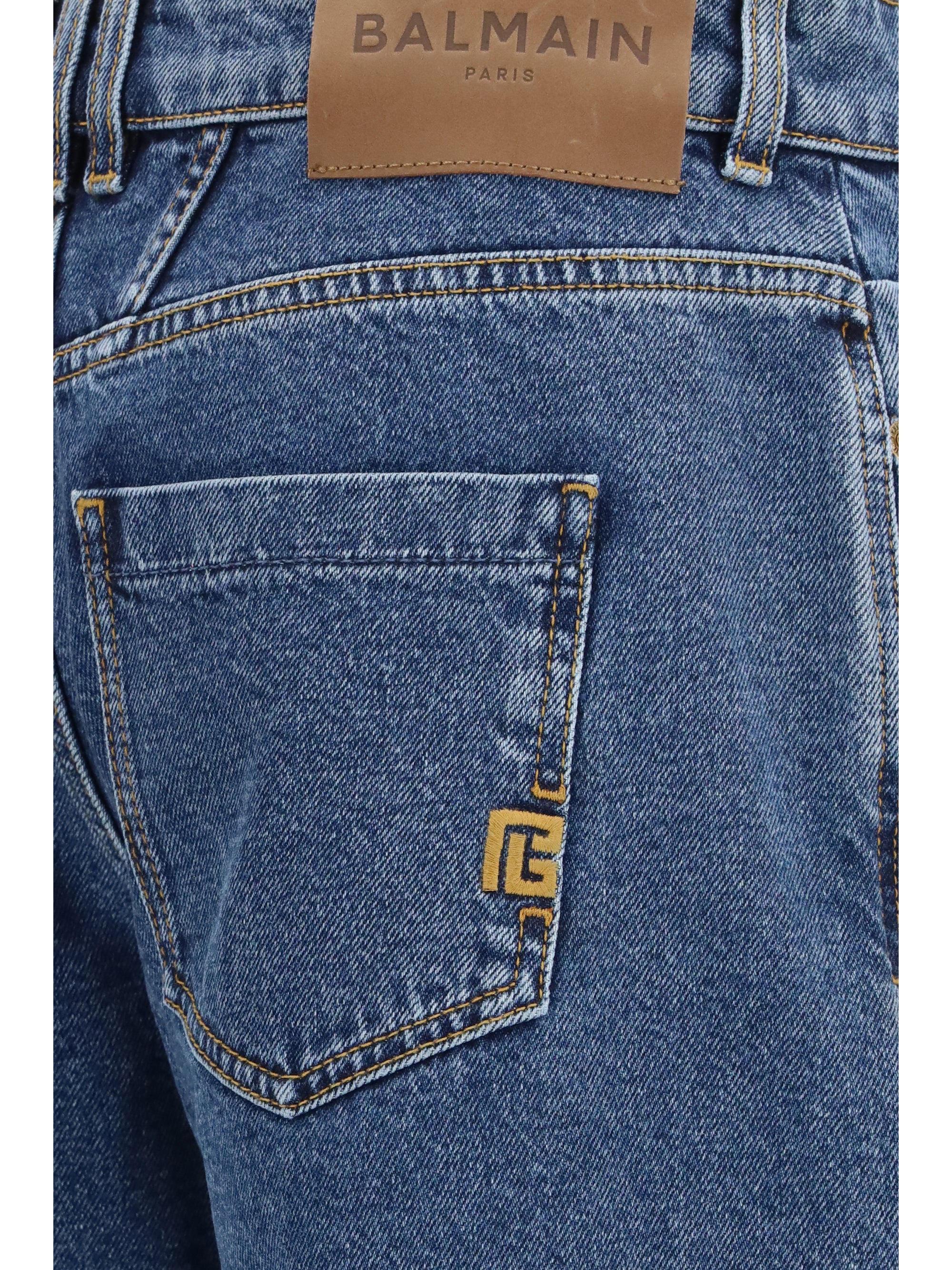 Straight Wide-Leg Jeans — Blue