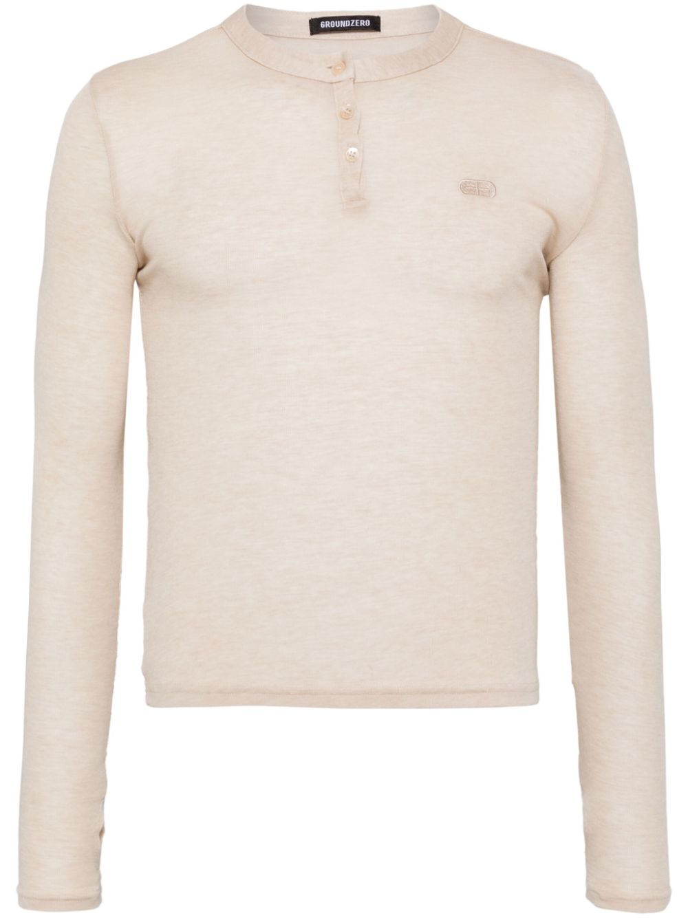 Logo-embroidered T-shirt - Neutrals