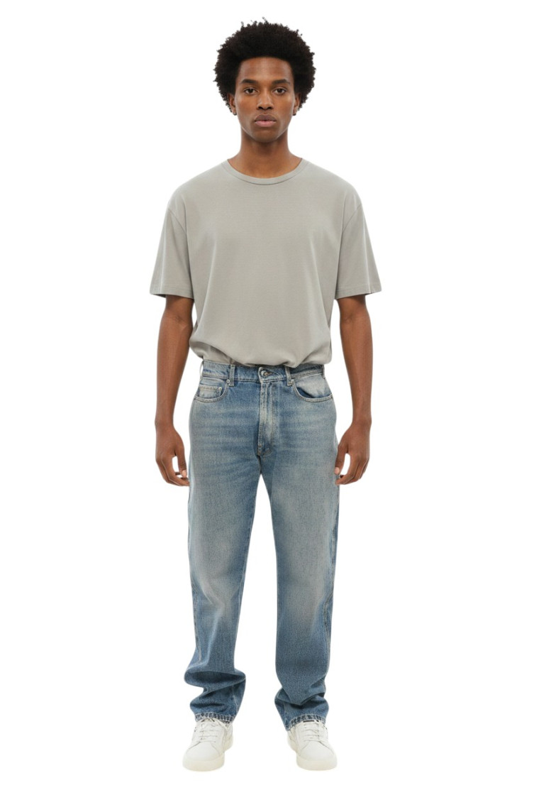 Blue Mid Rise Jeans