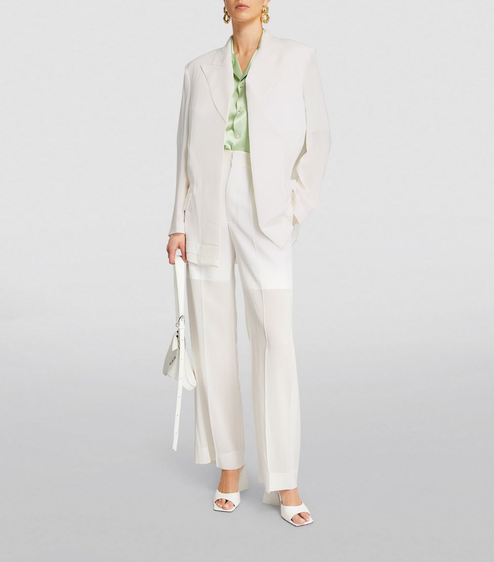 Wool-Blend Blazer Jacket