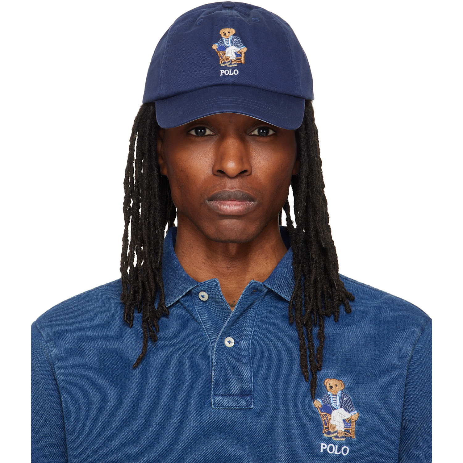 Navy Polo Bear Twill Ball Cap