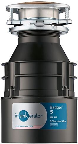 InSinkErator Badger 1/ HP Continuous Feed Waste Disposer BADGER5WC