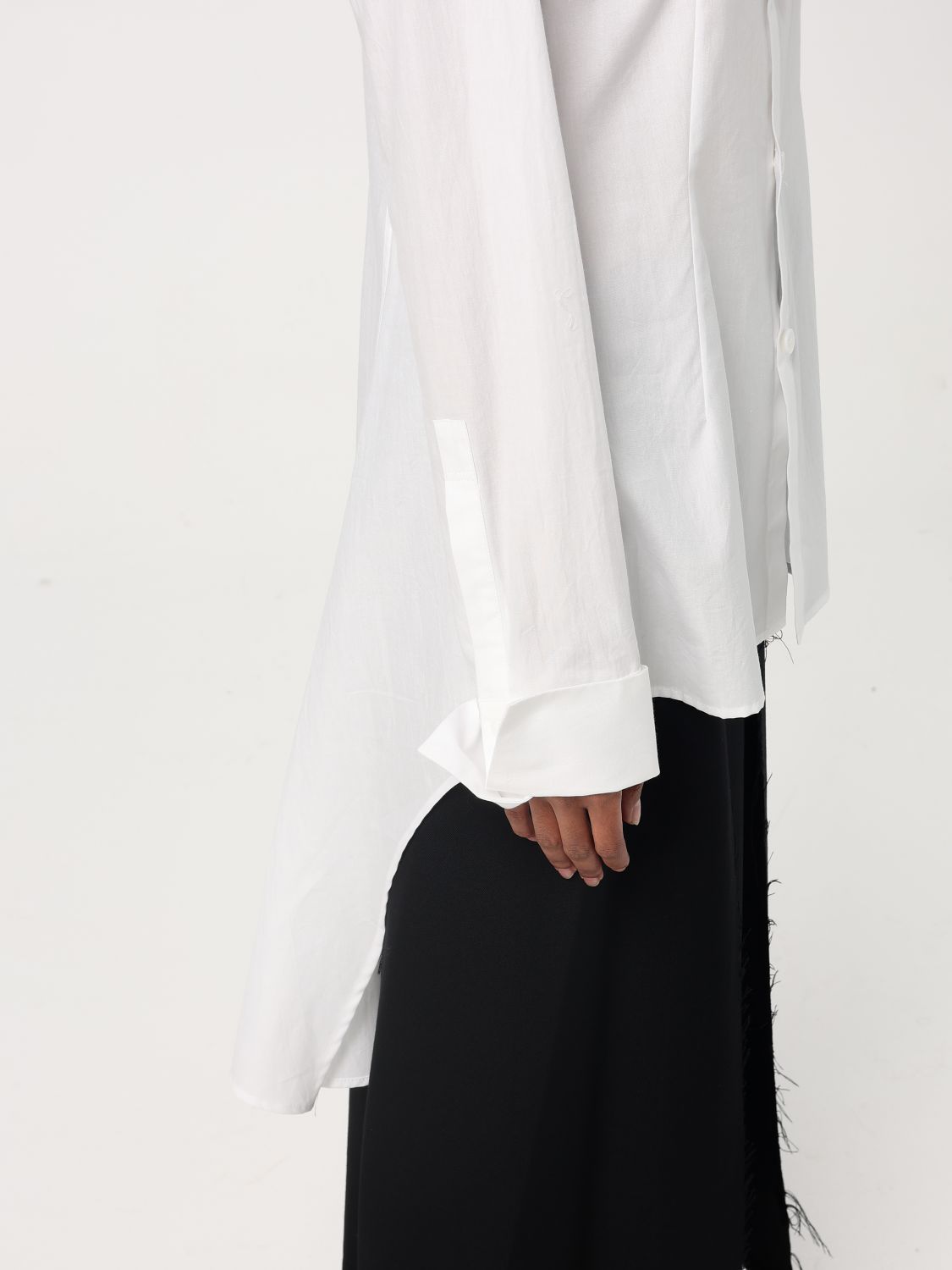 Draped shirt - White