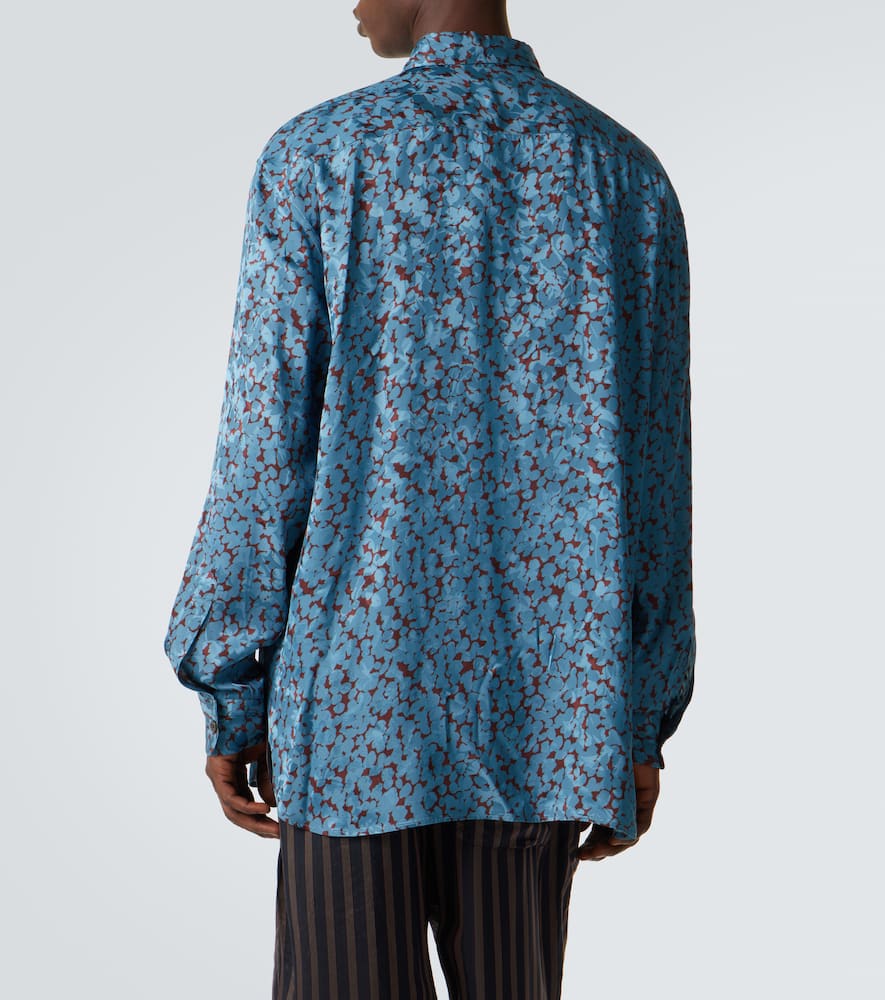 Printed satin shirt