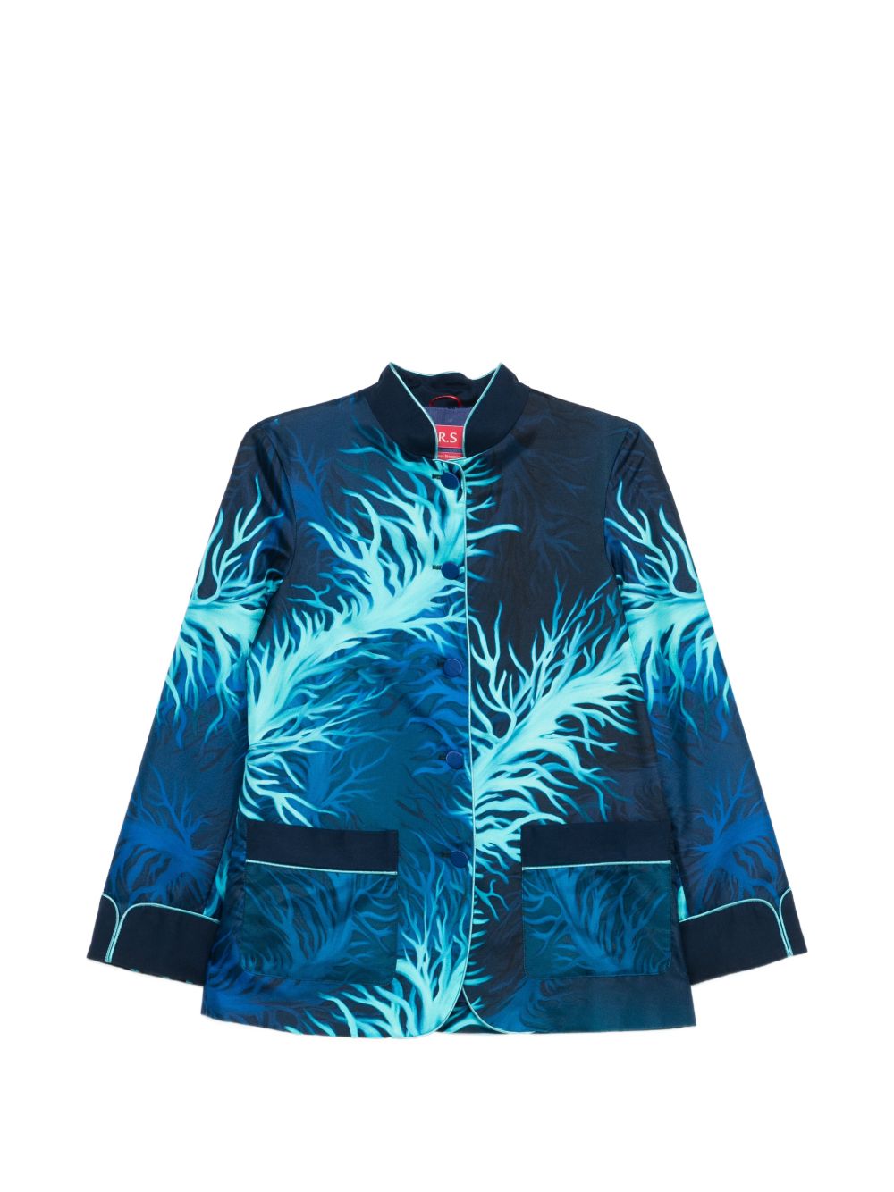 Printed silk jacket