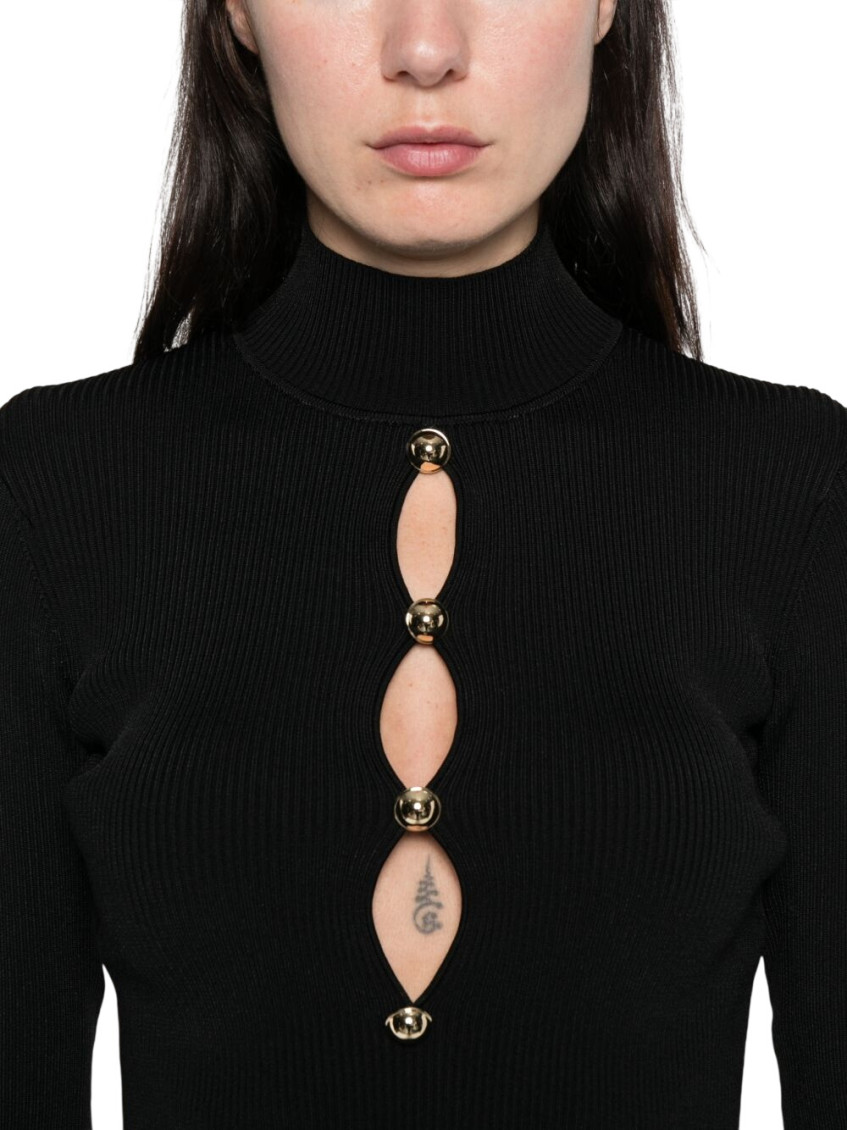Black Mock Collar Sweater